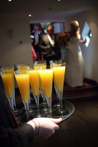 Drinks for the newly married couple at The Barton Grange